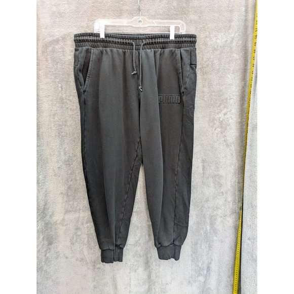 Puma Other - PUMA Black Sweatpants Mens XL Elastic Drawstring Waist Streetwear Athleisure